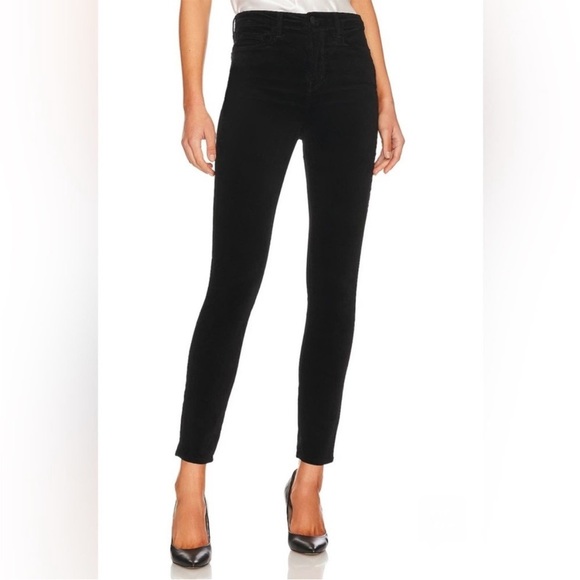 Womens L’AGENCE Katrina Skinny Ultra High Rose Noir Jeans - Picture 1 of 11